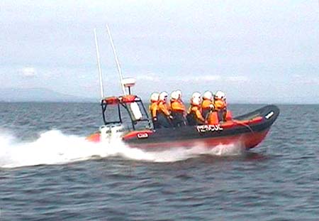 Ardboe Lifeboat at speed