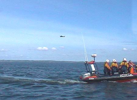 Kinnego and Ardboe lifeboats oint exercise with Coastguard and RAF