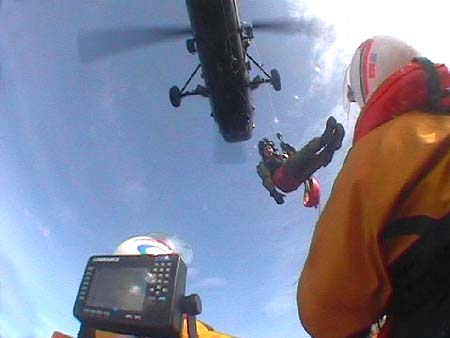 Kinnego and Ardboe lifeboats joint exercise with Coastguard and RAF