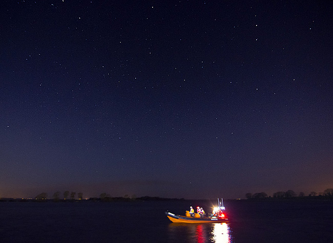 Lough Neagh Rescue Kinnego Lifeboat under the stars